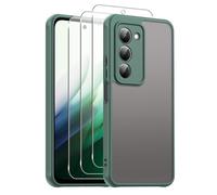 Xauvap Cover Opaca Compatibile con Xiaomi Redmi 15 4G / 5G EU Version con 3 Pezzi Vetro Temperato Pellicola Protettiva, Protezione Antiurto Custodia, Minimalista con Traslucido Caso (Verde)
