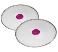 Xavax 2x Set Coperchi per Vasetti Silicone Tondo Copertura Pentola Padella Vetro