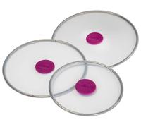Xavax 3x Set Coperchi per Vasetti Silicone Tondo Copertura Pentola Padella Vetro