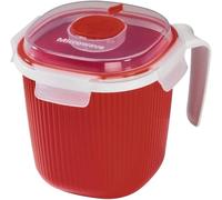 Xavax Microonde Pentola con Coperchio Rosso Veloce E Pratico Cucinare IN