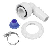 Xavax Bocchetta angolare per sifoni da incasso a parete senza apertura di pulizia (raccordo per dispositivi, per tubo di scarico lavatrice/tubo di scarico lavastoviglie, raccordo angolare per tubo)