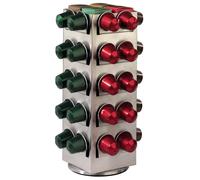 Xavax Supporto Capsule Girevole Dispenser in Metallo Argento per 40 Nespresso