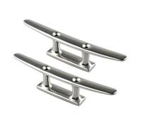 XavendruQt Set 2 Pezzi Bitta di Ormeggio in Acciaio Inox 316 Lucidato 5 6 8 Pollici 2 Fori per Barca Yacht