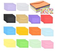 XAVSWRDE 70 Pz Mini Buste Colorate,Piccole Buste per Biglietti,Buste da Lettera Multicolori da 11,5 x 8,2 cm,Carine Buste di Carta per Biglietti di Auguri, Matrimoni, Compleanni, Feste (14 Colori)
