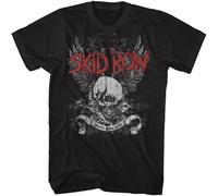 XAWHIS Skid Row T-Shirt Gone Wild Skull And Wings Men Tee Black M