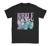 XAWHIS Vintage Bibble Collage T Shirts for Men Crewneck Tees Short Sleeve Summer Tops Black L