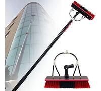 XAXIAOZ Kit Asta telescopica per la Pulizia delle finestre, Spazzola alimentata ad Acqua per tetti di verande, 12-39 Piedi, pulitore Estensibile per Pannelli solari e fotovoltaic