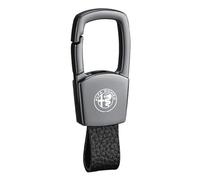 XAYMXBD Portachiavi Auto,per Alfa Romeo New Giulia GTA m con Anello a D Girevole Anti-smarrimento Girevole a 360°,Portachiavi in Metallo epossidico Auto Portachiavi con Anelli Accessori,Black