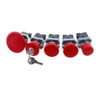 XB2-BS142 XB2-BS442 XB2-BS542 1NC Key Emergency Stop Rotary Push Button Switch 2 Position Locking 22mm Mushroom Head Button(XB2-BD642,1NO1NC) Controls Switches