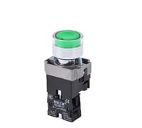 XB2-BW33B1C BW3361C Round Flat Head Button with Light Start Stop Normally Open Normally Closed self-Reset Switch(Green,380V)