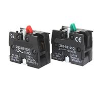 XB2 LAY5 Interruttore a pulsante in metallo Contatto ausiliario normalmente aperto ZB2-BE101C Chiuso ZB2-BE102C 1 pezzo (GreennormallyopencontactBE101C)