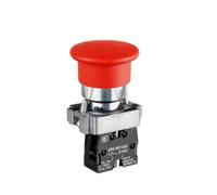 XB2BC42C 1 NC Momentary Mushroom Head Push Button Switch N/C Red