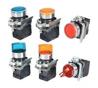 XB4 Interruttore 2 Marce 3 Normalmente Aperto Chiuso Pulsante meccanico Autobloccante 1NO 24v/220 V 1 Pz(Konb 3,1NO_WHITE_24V)