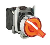 XB4BK125B5 Interruttore: Rotante - Asta 22mm.Pos: 2 NC + NO LED ARANCIONE 24V...