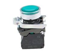 XB4BW34B1C 33B1C pulsante tondo piatto con luce start stop normalmente aperto normalmente chiuso interruttore autoripristinante(Green,220V)