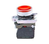 XB4BW34B1C 33B1C pulsante tondo piatto con luce start stop normalmente aperto normalmente chiuso interruttore autoripristinante(Red,220V)