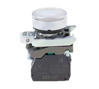 XB4BW34B1C 33B1C pulsante tondo piatto con luce start stop normalmente aperto normalmente chiuso interruttore autoripristinante(White,24V)