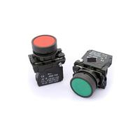 XB5-AA42 red & XB5-AA31 green 22mm Flat electrical circuits control push button switch spring AUOQKQUT(White 1NO)
