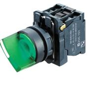 XB5-AK133G5 interruttore selettore illuminato impermeabile interruttore a pulsante rotativo interruttore a manopola 2/3 posizioni con LED integrato(WHITE,2 POSITION 2NO_12V)