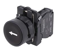 XB5AA3351 Interruttore: Pressione 22mm Asta.Pos: 1 NO Nero Mancanza 3A/240VAC...