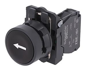 XB5AA3351 Interruttore: Pressione 22mm Asta.Pos: 1 NO Nero Mancanza 3A/240VAC...