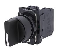 XB5AD53 Interruttore: Rotante - Asta 22 mm. Pos: 1 NO x 2 nero Mancanza IP66 ...