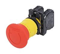 XB5AS8444 Interruttore: Sicurezza - Asta 22mm.Pos: 2 NC x2 Rosso Mancanza IP6...