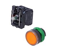 XB5AW35M5 Interruttore: Pressione 22mm Asta.Pos: 1 NC + NO LED ARANCIONE 230V...