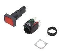 XB6DW4B5B Interruttore: Pressione 16mm Asta.Pos: 1 NC + NO LED ROSSO 12-24VDC...