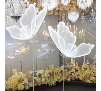 XBDLYQBD 2PCS LED Butterfly Floor And Ceiling Lamps, Creative Illuminated Hanging Wing Decorations for Weddings, Parties, Events And Stage Displays
