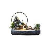 XBDLYQBD Indoor Tabletop Rockery Waterfall Fountain with LED Light And Mist, Feng Shui Desktop Water Feature with Circulating Water Flow for Meditation Relaxation Home Office Décor