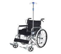 XBDLYQBD Supporto per flebo per Sedia a rotelle，Asta flebo con Supporto espositivo in Acciaio Inossidabile, Altezza Regolabile