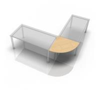 XBE91 S - angolo rotondo 80x80 acero