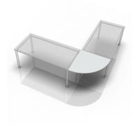XBE91 S - angolo rotondo 80x80 grigio