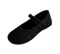 Xbemkste Ballerina Scarpe Donna Fata Una Parola Fd Piccole Scarpe In Pelle Con Gonna Mary Jane Scarpe Piatto per Vestito Mun, Nero , 38.5 EU