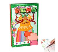 Xbemkste Kit per pittura fai da te con spatola per bambini, con arcobaleno, per disegnare creativamente, con divertenti graffi, painti punti, arte arcobaleno, carta da grattare, set di cartoline per