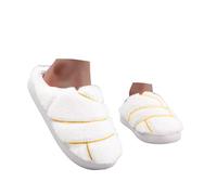 Xbemkste Pantofole calde da donna, invernali, morbide, delicate sulla pelle, comode, morbide, in peluche, adatte ai piedi, per la casa, addensano, bianco, 37.5 EU