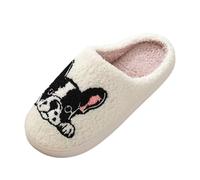 Xbemkste Pantofole da donna invernali da uomo, in peluche, con stampa di animali, morbide, morbide e comode, b, 40.5 EU