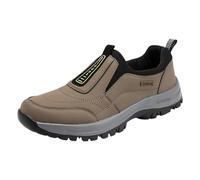 Xbemkste Scarpe da alpinismo da uomo, per il commercio estero, scarpe da uomo, scarpe primaverili all'aperto, slip-off, scarpe da arrampicata traspiranti, scarpe da trekking, cachi, 39 EU