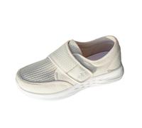 Xbemkste Scarpe da corsa da donna anziana, maglia leggera, suola morbida, vestibilità lenta del piede, abbigliamento casual, comode scarpe da ginnastica da donna, beige., 39 EU