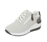 Xbemkste Scarpe da corsa da donna per il tempo libero, antiscivolo, traspiranti, comode, scarpe da passeggio, grigio chiaro., 37 EU