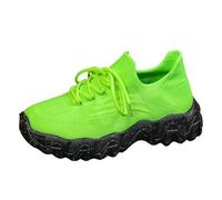 Xbemkste Scarpe da corsa da donna, sportive, traspiranti, per calze, con un solo piede, per scarpe da ginnastica da donna, comode e leggere, verde, 35 EU