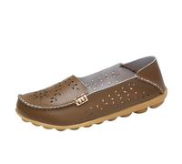 Xbemkste Scarpe da donna eleganti, corti, in pelle, con tacchi alti, alla moda, con cerniera, da donna, cachi, 37 EU