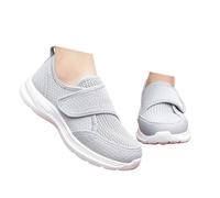 Xbemkste Scarpe da ginnastica da donna, scarpe da corsa, leggere, traspiranti, per il tempo libero, comode, per la corsa stradale, casual, estive, grigio chiaro., 45 EU
