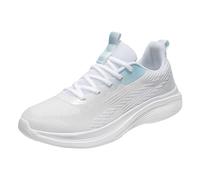 Xbemkste Scarpe da ginnastica da donna, stile coppia, modello, blocco colore, mesh, traspiranti, comode, fondo piatto, lacci, scarpe per il tempo libero, scarpe da ginnastica da donna, Celeste., 40 EU