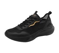Xbemkste Scarpe da ginnastica da uomo alla moda, traspiranti, comode, leggere, casual, da uomo, Nero , 40.5 EU
