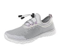 Xbemkste Scarpe sportive da donna, scarpe da barca, da spiaggia, da trekking, grigio., 39 EU