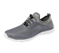 Xbemkste Scarpe sportive da donna, scarpe da barca, da spiaggia, da trekking, grigio scuro, 42 EU