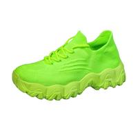Xbemkste Scarpe sportive da donna sportive scarpe da donna traspiranti scarpe da calzino monoppiede alzata scarpe da donna, Verde chiaro, 39 EU