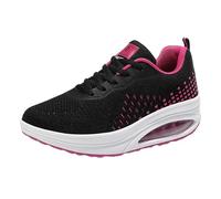 Xbemkste Sneaker da donna Fly Mesh Scarpe a dondolo Square Dancing Scarpe sportive per il tempo libero, per la mamma, per il fitness, scarpe traspiranti, Colore: rosa., 38.5 EU
